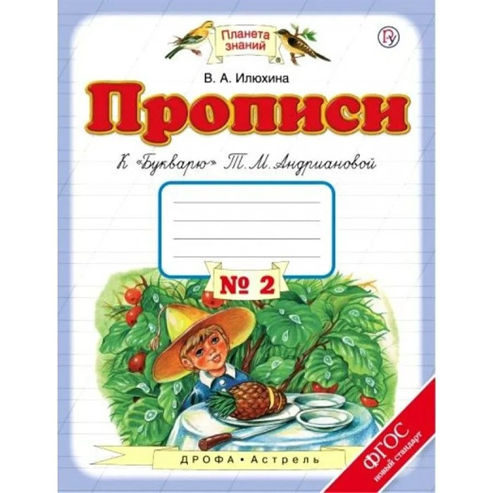 Прописи к "Букварю" Т. М. Андриановой. 1 класс. Часть 2. Пропись. Илюхина В.А. Астрель/Дрофа XKN403478 - фото 553064