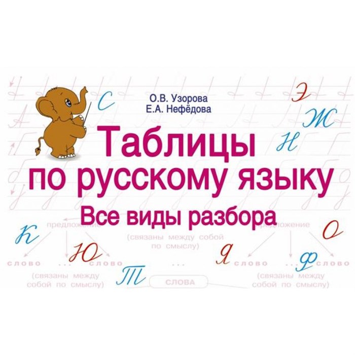 Таблицы по русскому языку. Все виды разбора. Справочник. Узорова О.В. АСТ XKN1437935 - фото 560308