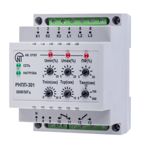 Реле контроля напряжения модульное послед. 220-380В 1НО+1НЗ тип РНПП-301 3425600301 Новатек-Электро Новатек-Электро XRS3425600301 - фото 564983