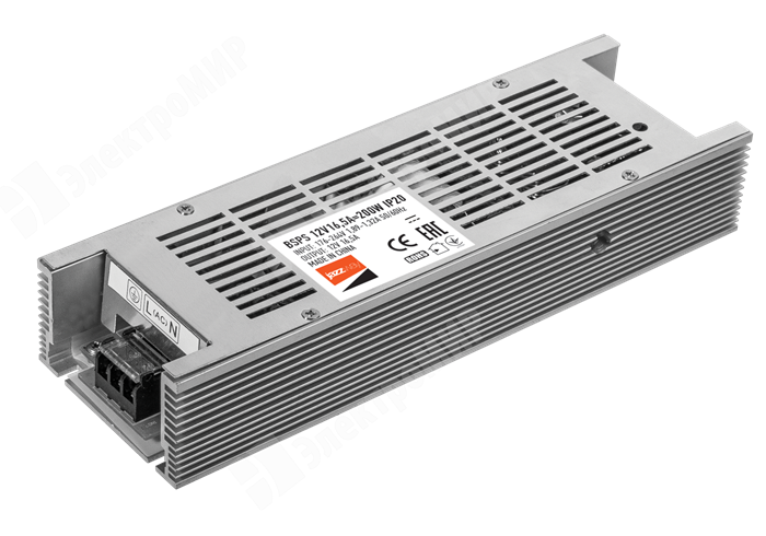 Блок питания 12V BSPS 16,5A 200W внутреннего применения IP20 (2859433A) А .2859433A Jazzway Jazzway - фото 566346