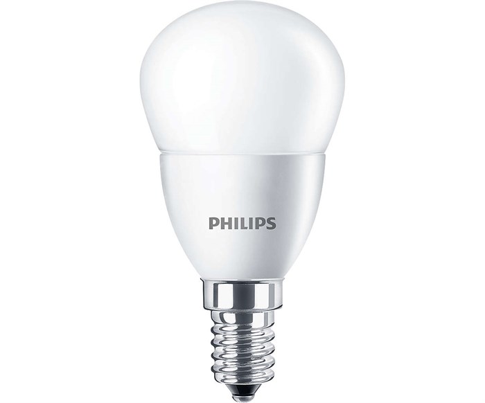 Лампа светодиодная ESSLEDLustre P45 6 Вт 230В E14 4000К белый 929002971707 Philips Philips XRS929002971707 - фото 571250