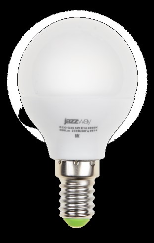 Лампа светодиодная PLED-ECO-G45 5 Вт 230В E14 4000K белый (1036926A) .1036926A Jazzway Jazzway - фото 571456