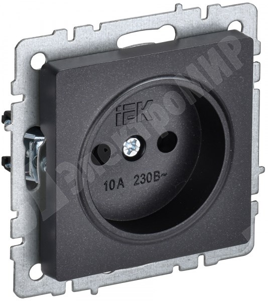 Розетка 2P 10А черный BRITE BR-R10-10-K02 IEK (ИЭК) IEK (ИЭК) - фото 574995