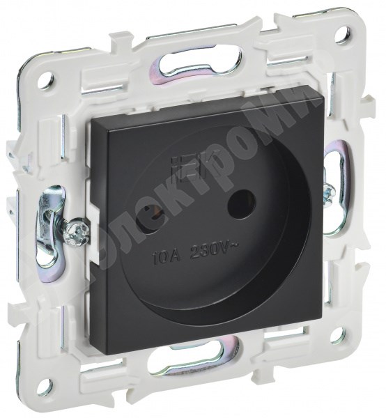 Розетка 2P 10А черный SKANDY SK-R10-10-K02 IEK (ИЭК) IEK (ИЭК) XRSSK-R10-10-K02 - фото 574996