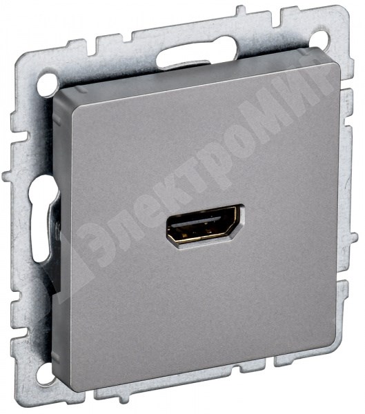 Розетка HDMI РHDMI-0-БрС сталь BRITE BR-H10-K46 IEK (ИЭК) IEK (ИЭК) XRSBR-H10-K46 - фото 575233