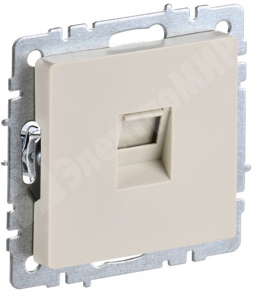 Розетка компьютерная RJ45 кат.6 РК11-БрКр бежевый BRITE BR-K10-2-K10 IEK (ИЭК) IEK (ИЭК) XRSBR-K10-2-K10 - фото 575342