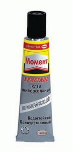 Клей "Момент Кристалл" 125мл туба унив.водост. (ПВХ,пласт.,дерево,метал.,резина,картон,кожа,ткань) 873867 Момент XRS873867 - фото 575767