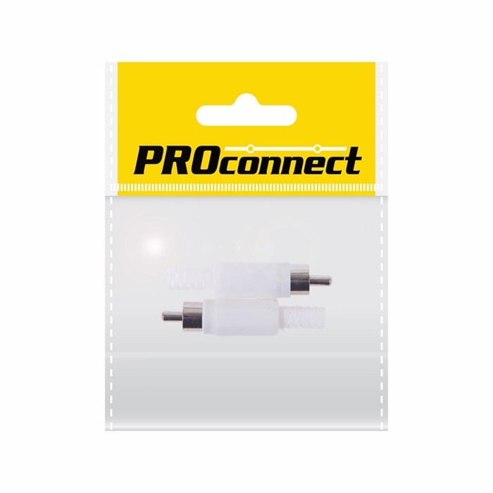 Штекер "тюльпан" RCA "Белый"   2 шт. 14-0401-8 PROconnect PROconnect XRS14-0401-8 - фото 576062