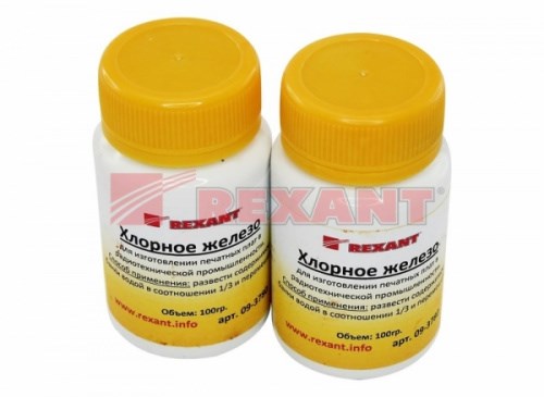 Хлорное железо 100гр, Rexant 09-3780 REXANT REXANT XRS09-3780 - фото 577446