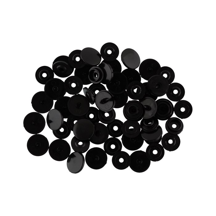 Кнопка "Micron" POM-10 Кнопки пластиковые пластик d 10 мм 15 шт. № 002 чёрный - фото 628203