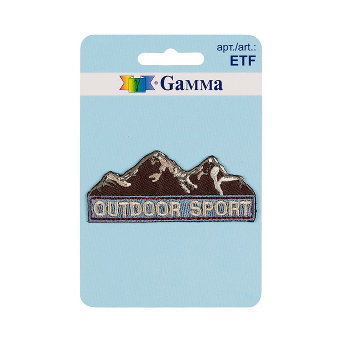 "Gamma" ETF Термоаппликация № 02 1 шт 01-205 OUTDOOR SPORT 2.8 х 6.5 см XG79340468894 - фото 640764