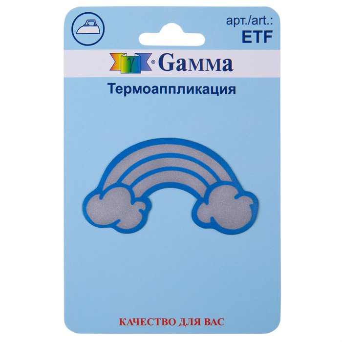 "Gamma" ETF Термоаппликация № 03 1 шт 01-336 Радуга светоотраж. 5.7 х 3.1 см XG85605182944 - фото 640964