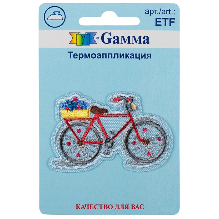 "Gamma" ETF Термоаппликация № 03 1 шт 01-344 Велосипед 3.8 х 6.1 см XG89527142904 - фото 641003