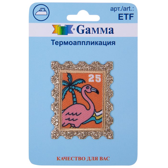 "Gamma" ETF Термоаппликация № 04 1 шт 02-425 Фламинго 4 х 5.1 см XG85605607254 - фото 641087