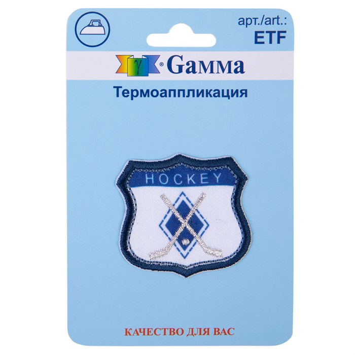 "Gamma" ETF Термоаппликация № 04 1 шт 02-430 Hockey 4 х 3.5 см XG85605607114 - фото 641102