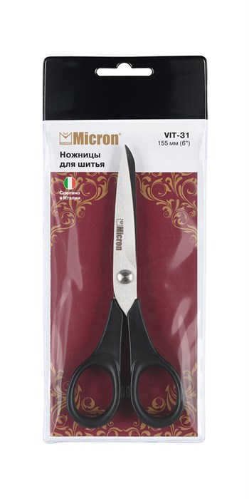 Ножницы "Micron" VIT-31 для шитья в чехле 155 мм . - фото 647644