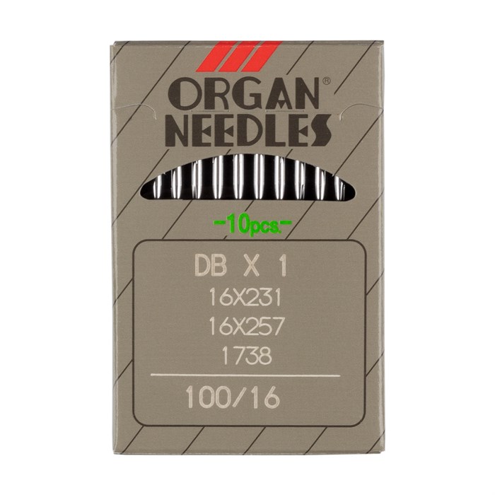 Иглы для пром. шв. машин "ORGAN" DB*1738 / DB*1 10 шт. №100 - фото 648894