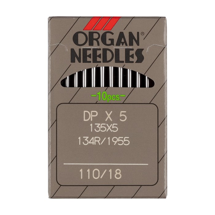 Иглы для пром. шв. машин "ORGAN" DP*134 / DP*5 10 шт. №110 - фото 648921