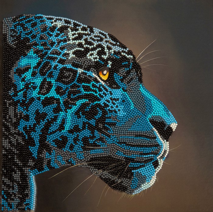 Кристальная (алмазная) мозаика  "ФРЕЯ" ALBP-262 постер "Ледяной леопард" 30 х 30 см - фото 655907