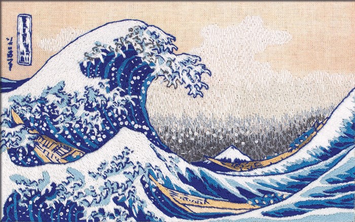 Набор для вышивания "PANNA" "Живая картина" MET-JK-2267 "Большая волна в Канагаве" 15 х 10 см - фото 663644