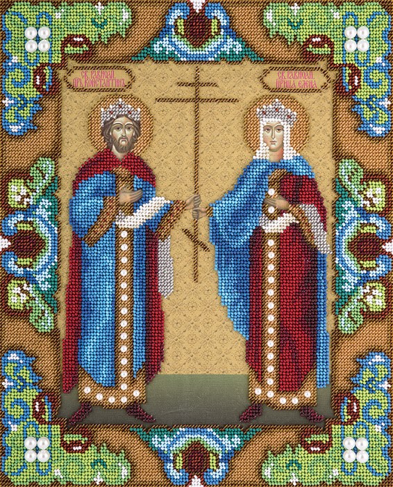 Набор для вышивания "PANNA" CM-1827 "Икона Святых равноапостольных царя Константина и царицы Елены" 25.8 х 30.8 см - фото 664564