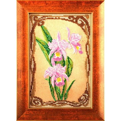 Набор для вышивания "Радуга бисера" В-416 "Грациозные орхидеи" 17 х 26 см - фото 667796