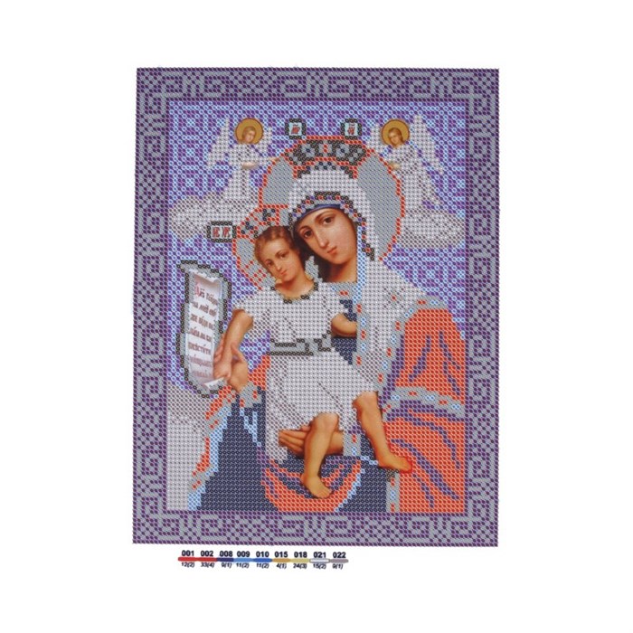 Канва/ткань с рисунком "Нова Слобода" БИС 9011 "Богородица Достойно Есть" 19 см х 25 см . - фото 669811