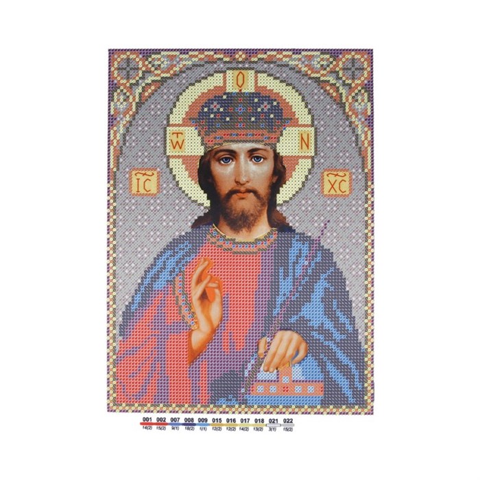Канва/ткань с рисунком "Нова Слобода" БИС 9061 "Христос Спаситель" 19 см х 25 см . - фото 669816