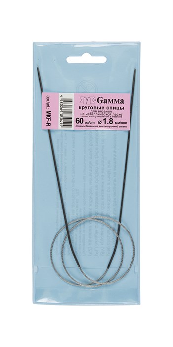 Спицы  GAMMA круговые MKF-R сталь d 1.8 мм 60 см 1 шт с металлической леской XG60229539642 - фото 676432