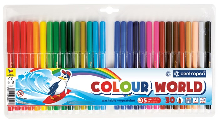 "Centropen" Набор цветных фломастеров COLOUR WORLD TP 30 цв 7550/30 - фото 679997