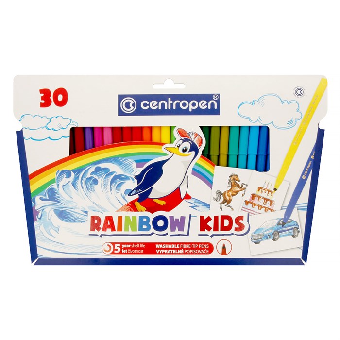 "Centropen" Набор цветных фломастеров RAINBOW KIDS PA 7550/30 30 цв 7550/30 XG102676847384 - фото 680009