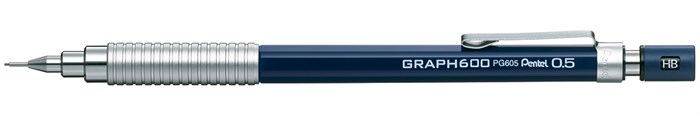 "Pentel" Карандаш автоматич. профессиональный Graphgear 600 в PPS 0.5 мм PPG605-CX синий корпус - фото 680815