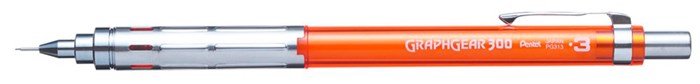 "Pentel" Карандаш автоматический GraphGear 300 0.3 мм PG313-TFX оранжевый корпус - фото 680847