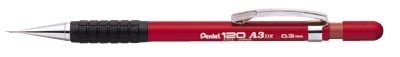 "Pentel" Карандаш автоматический Pentel120 A3 0.3 мм A313-B красный корпус - фото 680851