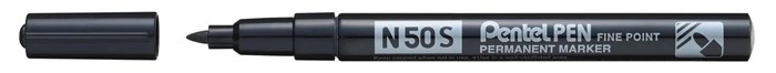 "Pentel" Маркер перманентный Pentel Pen 1 мм пулевидный 12 шт. N50S-A черный - фото 680943