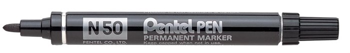 "Pentel" Маркер перманентный Pentel Pen 4.3 мм пулевидный 12 шт. - фото 680944