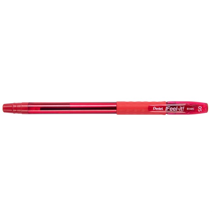 "Pentel" Ручка шариковая Feel it! d 0.5 мм 12 шт. BX485-B цвет чернил: красный - фото 681112