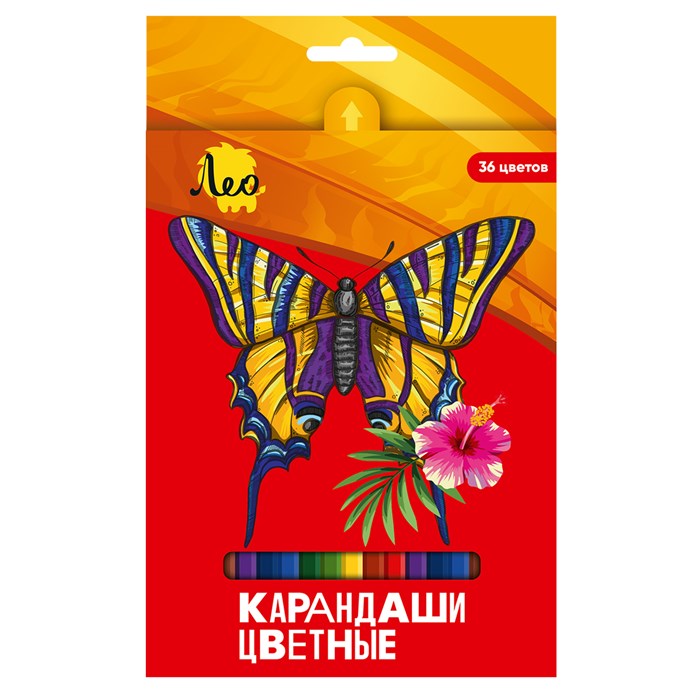 "Лео" "Ярко" Набор цветных карандашей LBSCP-36 заточенный 4 х 36 цв. XG100851941374 - фото 682997