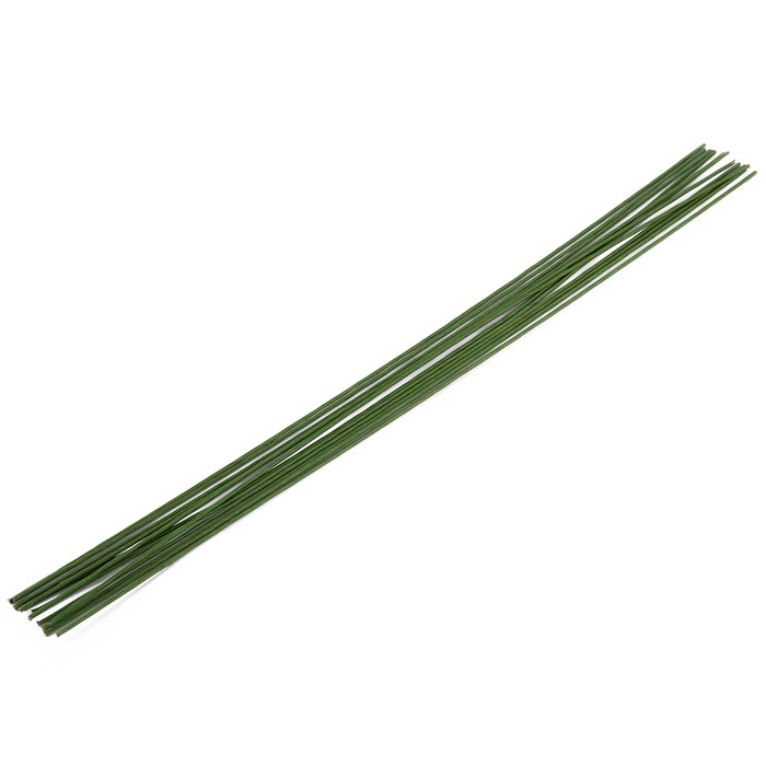 "Blumentag" FIW-1.6 Проволока флористическая в оплётке 1.6 мм сталь бумага 5 х 12 шт. 40 см №01 зеленый - фото 696209