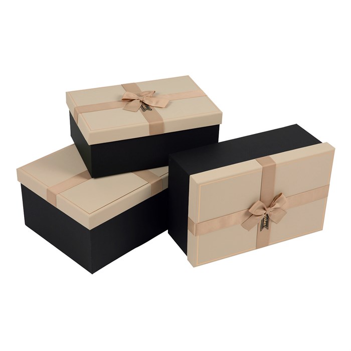 "Stilerra" YBOX-R51-3 Набор подарочных коробок 3 в 1 38 х 25.5 х 15.5 - 47 х 31.5 х 19.5 см - фото 701376