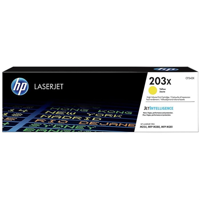 Картридж лазерный HP 203X CF542X жел. для CLJ Pro M254 MFP M280/281 770051 - фото 708318