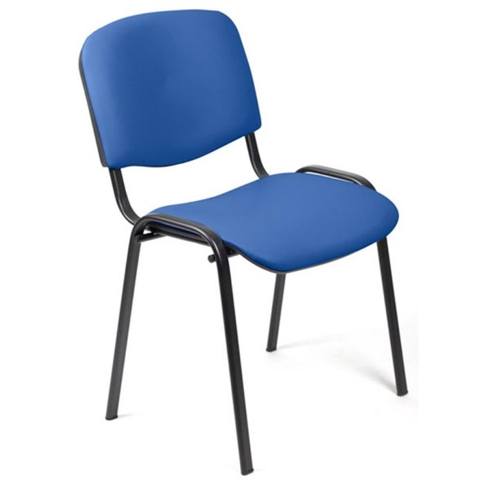 Стул UP_EChair Rio(ИЗО) черн, к/з синий Z06 - фото 720297