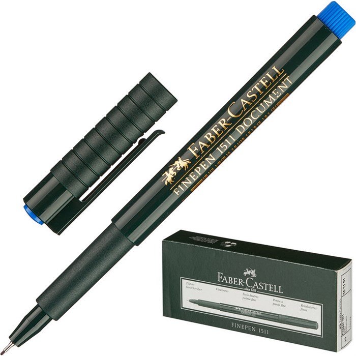 Линер Faber-Castell FINEPEN 1511 0,4мм синий 151151 - фото 730337