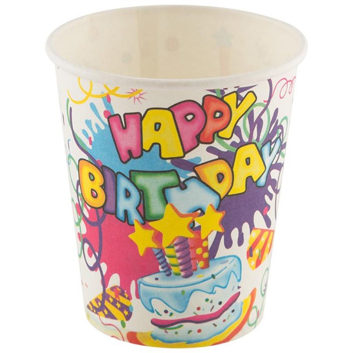 Набор бумажных стаканов Happy Birthday Волшебная страна 6 шт, 007147 - фото 737426
