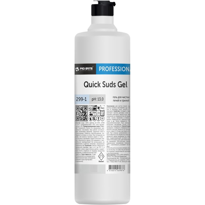 Профхим от пригаров щел д/чистки гриля,духовок Pro-Brite/ QUICK SUDS GEL,1л 1813727 - фото 741257