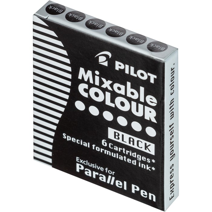 Чернила Чернильный картридж PILOT Parallel Pen черные 6 шт/уп IC-P3-S6 B - фото 753882