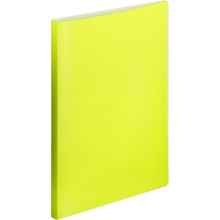 Скоросшиватель пластиковый с пруж мех Attache Neon А4 500мкм, желтый - фото 755214