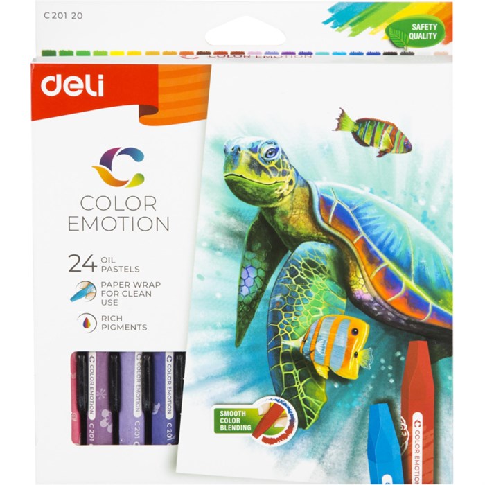 Пастель масляная Deli EC20120 Color Emotion 6-гранные 24цв/наб 1791515 - фото 757449