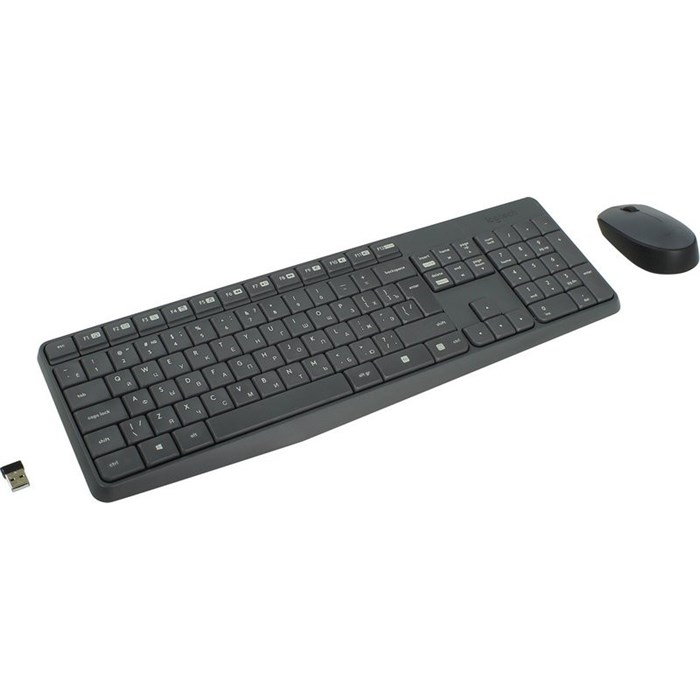 Набор клавиатура+мышь Logitech MK235 (920-007948) Wireless/Grey 564955 - фото 758091