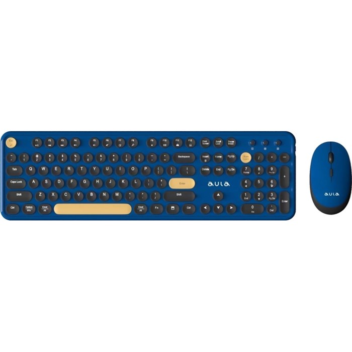 Набор клавиатура+мышь AULA AC306 Royal Blue-Black, беспроводной - фото 761631